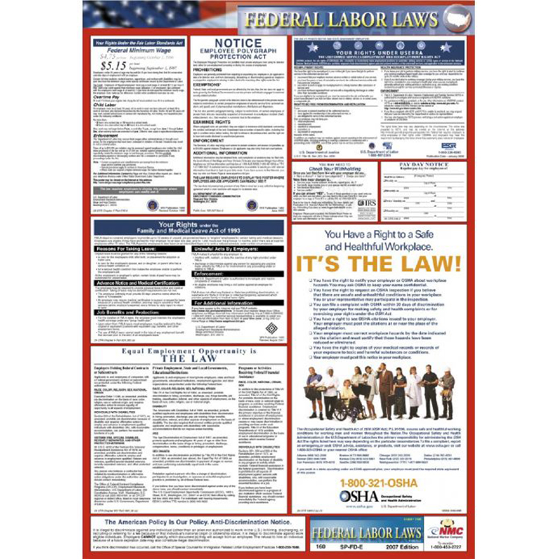 Printable Federal Labor Law Posters